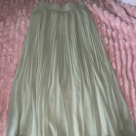 Wilfred Twirl Pleated Skirt in Light Green and Size XS - Picture 1 of 5